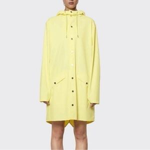 NWT Rains Brand Unisex Long Jacket Straw Color Size M